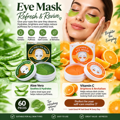 60 Piece Eye Patch Mask – Hydrating Under-Eye Skincare Patches