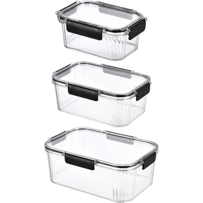 3pc Acrylic Fridge Storage