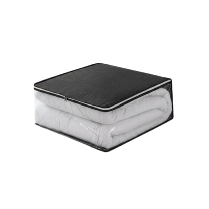 60x45x30cm Quilt Bag – Large Zipped Storage Bag for Quilts, Blankets, Bedding & Home Organisation Black On White Background
