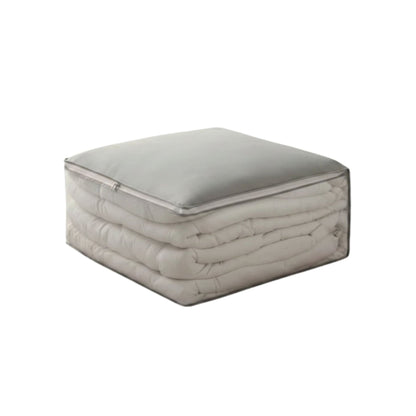 60x45x30cm Quilt Bag – Large Zipped Storage Bag for Quilts, Blankets, Bedding & Home Organisation Grey On White Background