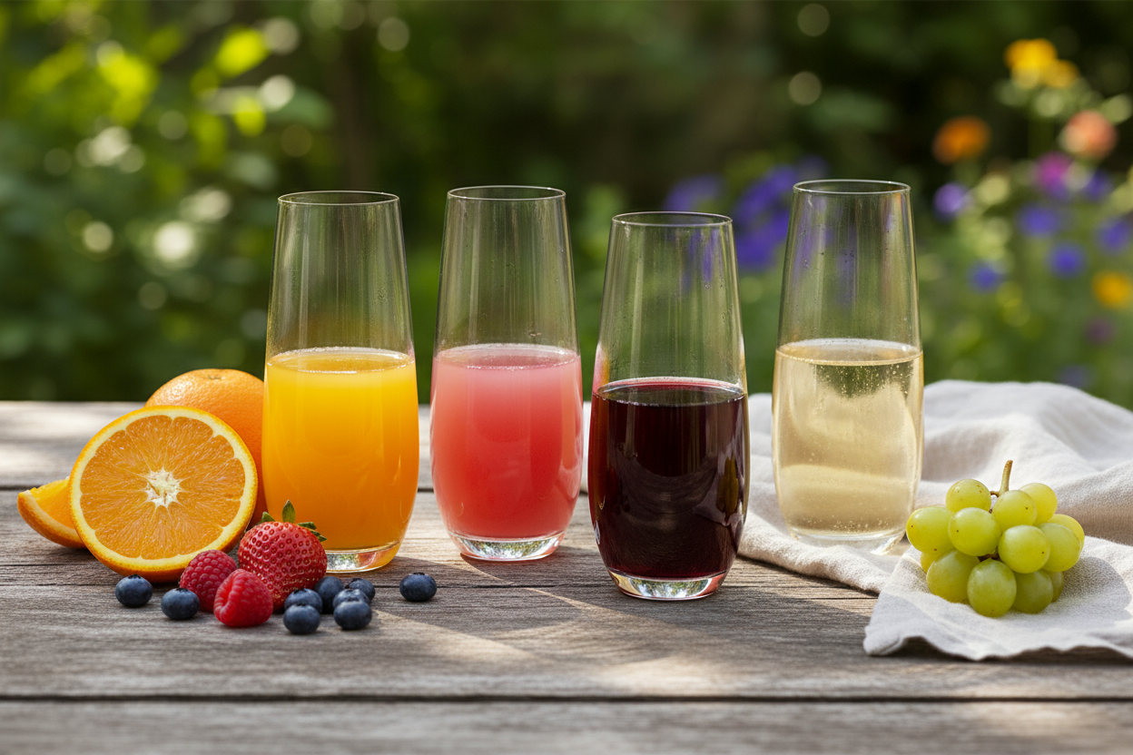 6pc Acrylic Flute Glasses