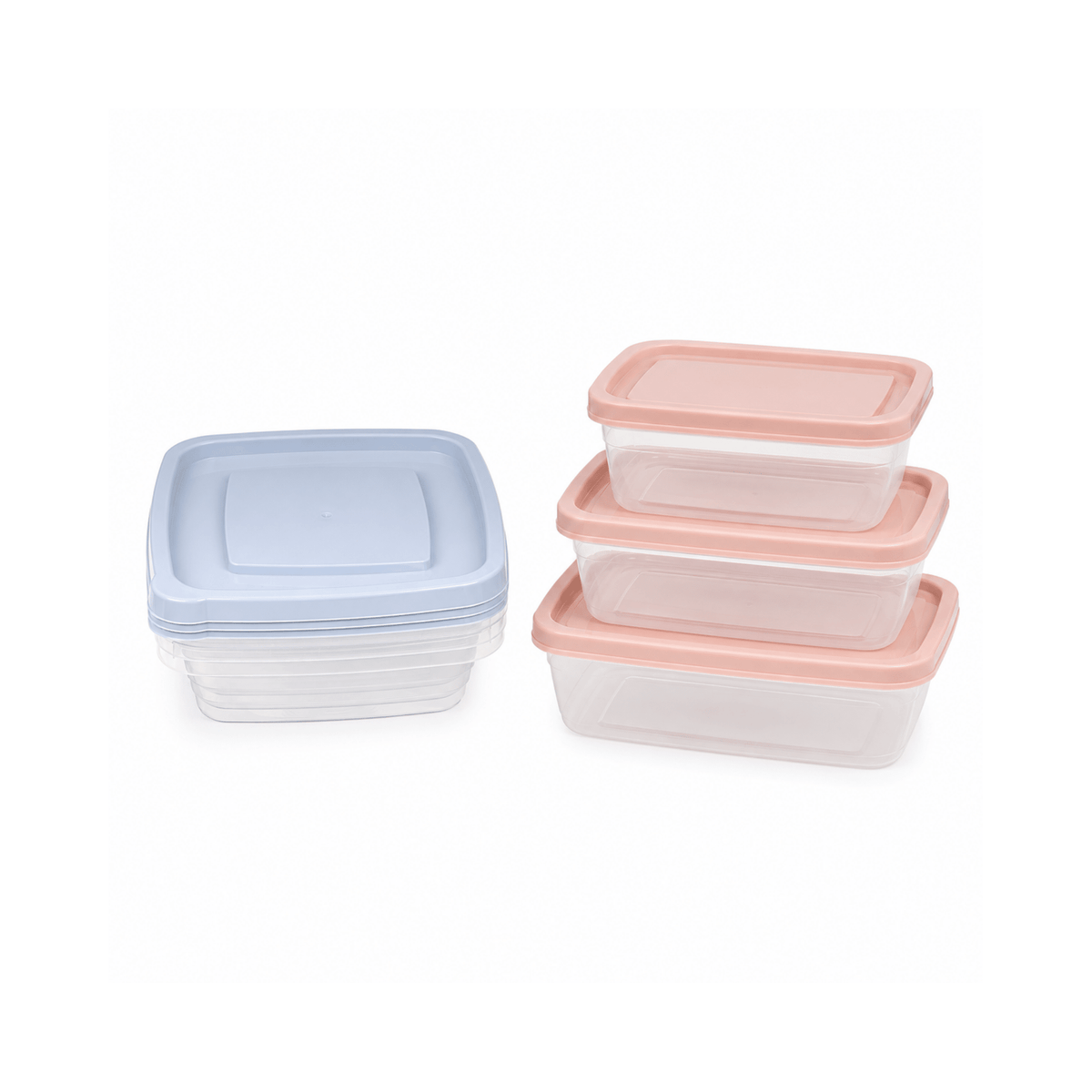 6pc Bager Eco Fresh Food Storage Container Set – 1020ml Rectangle & 990ml Square