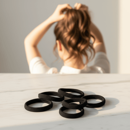 6pc Black Hairbands