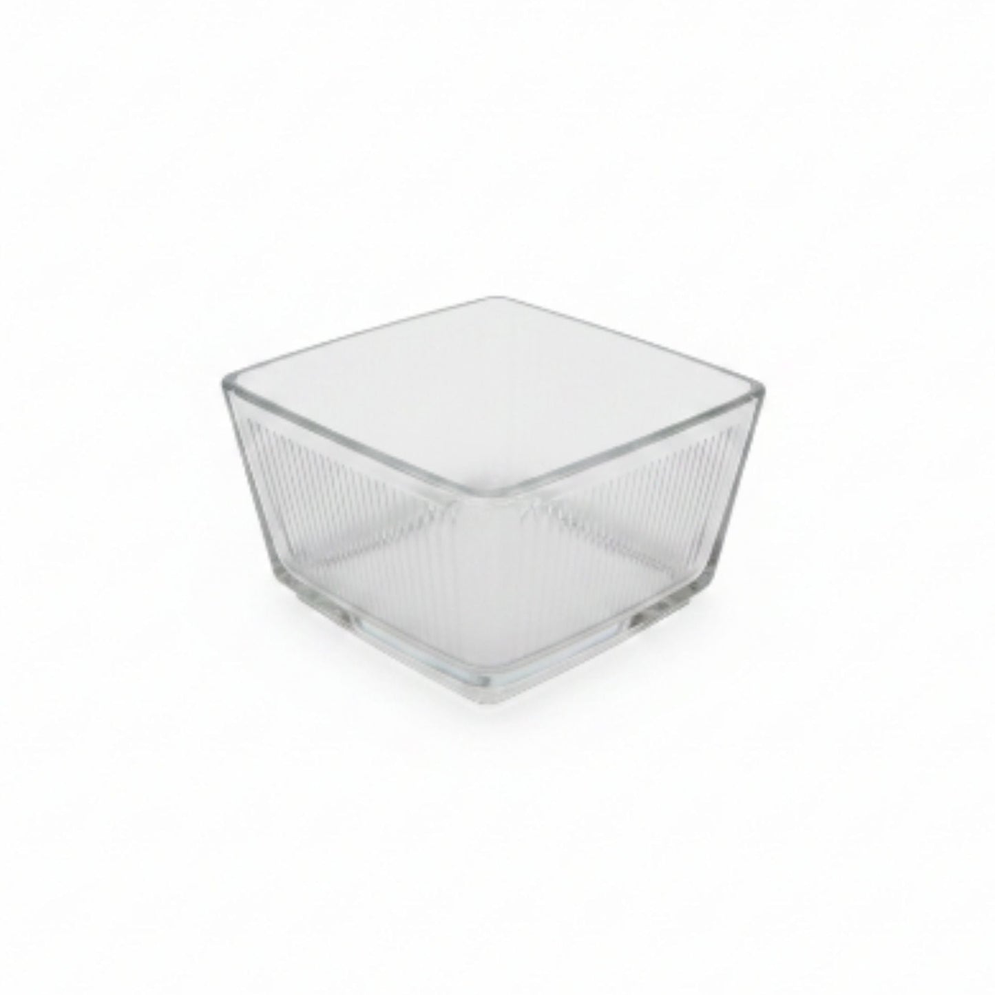 6pc Glass Snack Bowls With Lid On Wooden Tray - 255ml