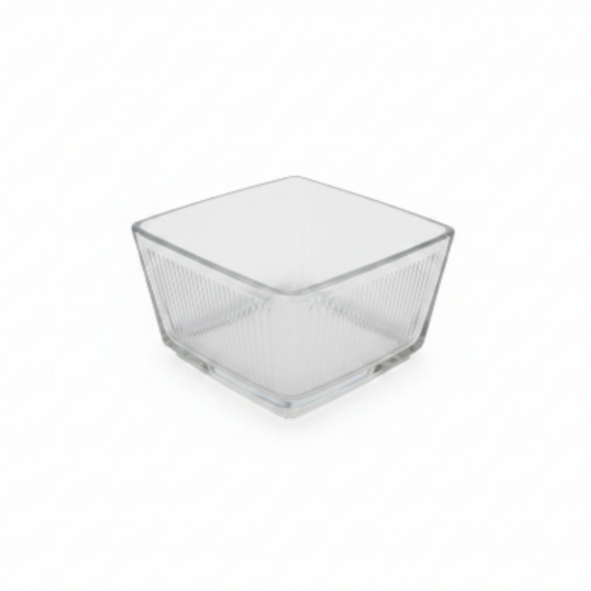 6pc Glass Snack Bowls With Lid On Wooden Tray - 255ml