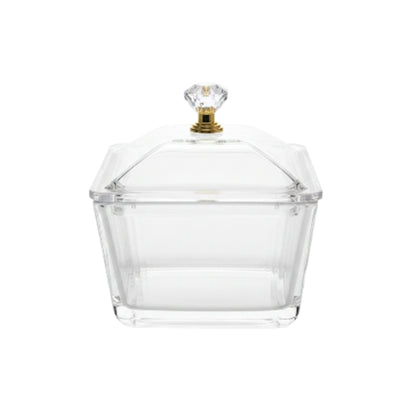 6pc Glass Snack Bowls With Lid On Wooden Tray - 255ml