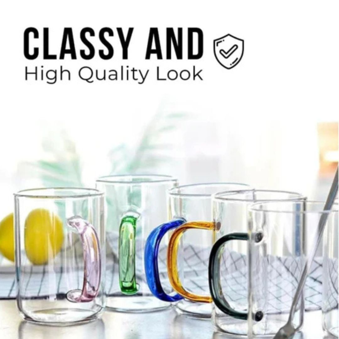 6pc Rainbow Mugs 300ml