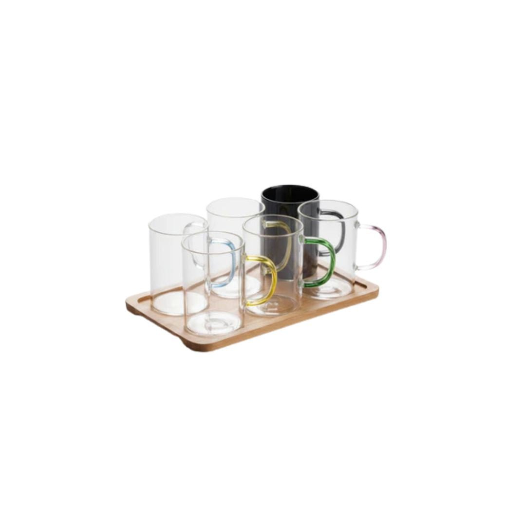6pc Rainbow Mugs 300ml