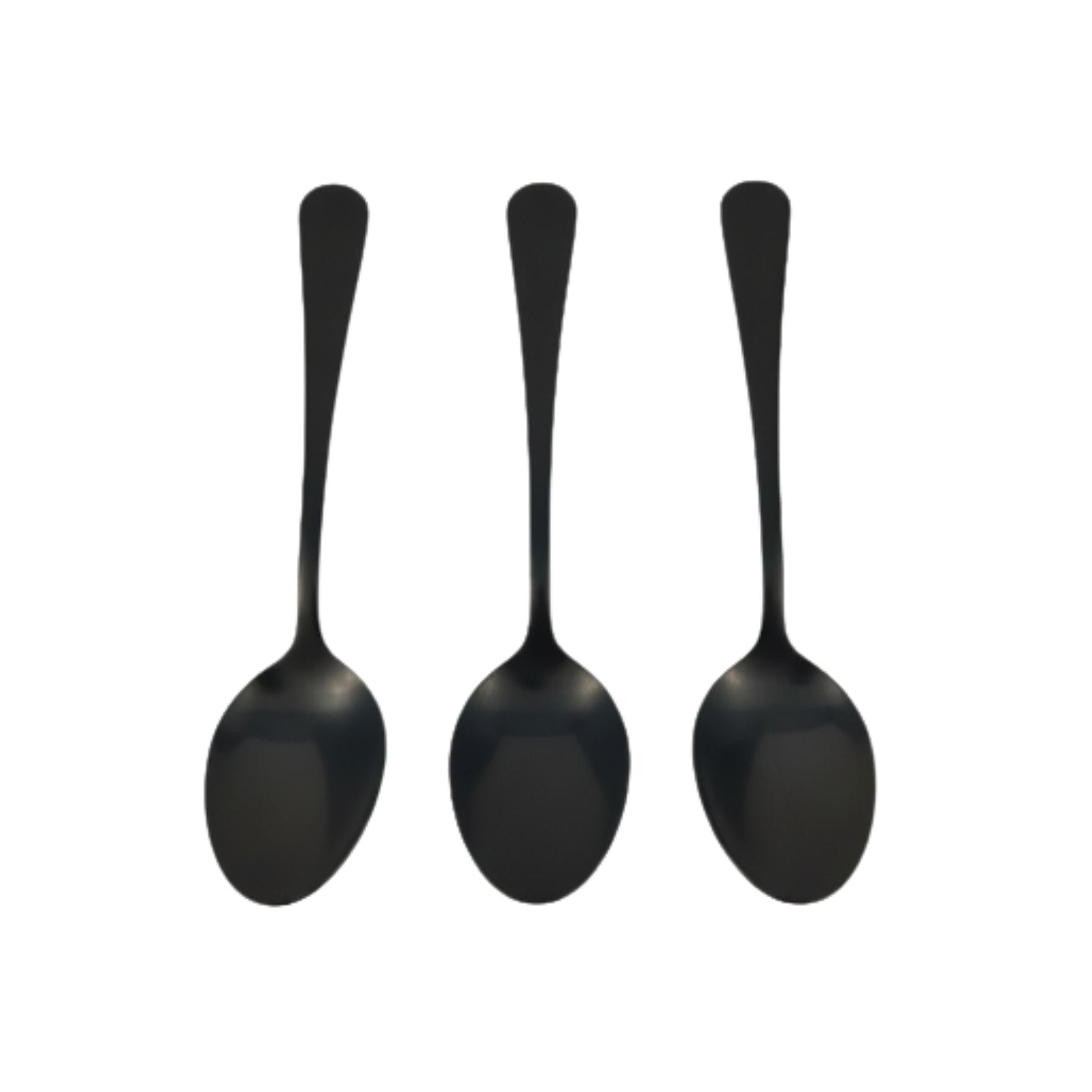 6pc Stainless Steel Black Tablespoon - 20cm