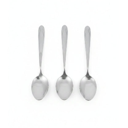 6pc Stainless Steel Teaspoon - Full Silver