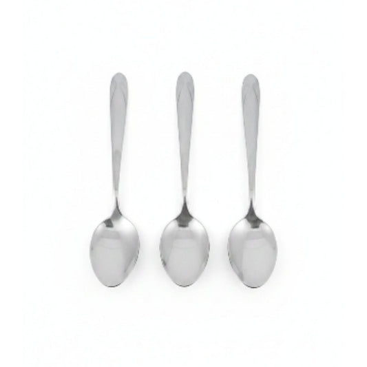 6pc Stainless Steel Teaspoon - Full Silver