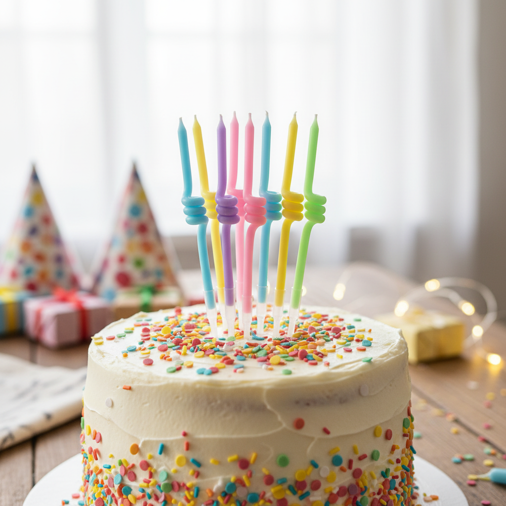 6pc Twirly Candles