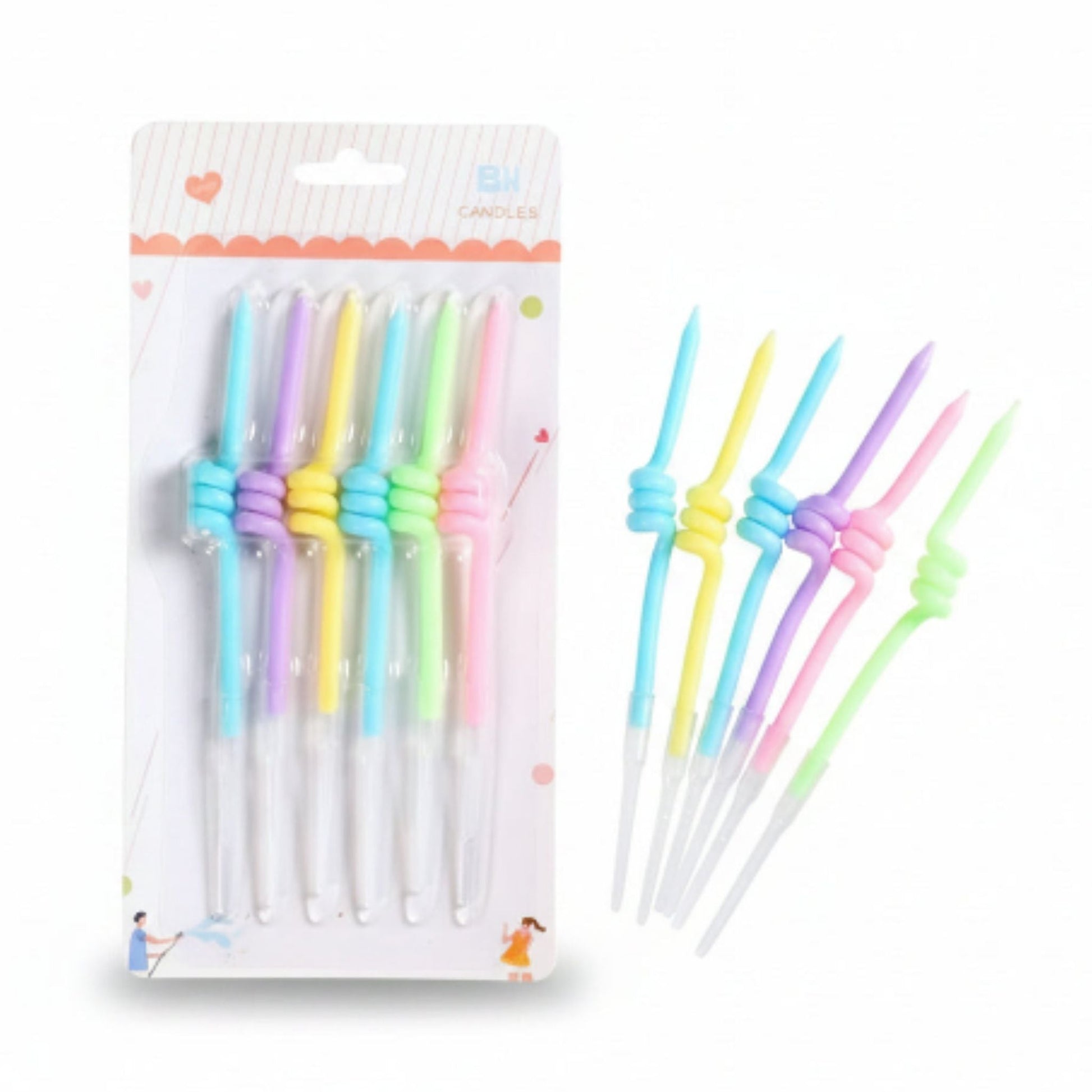 6pc Twirly Candles