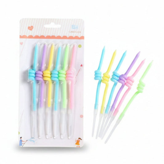 6pc Twirly Candles