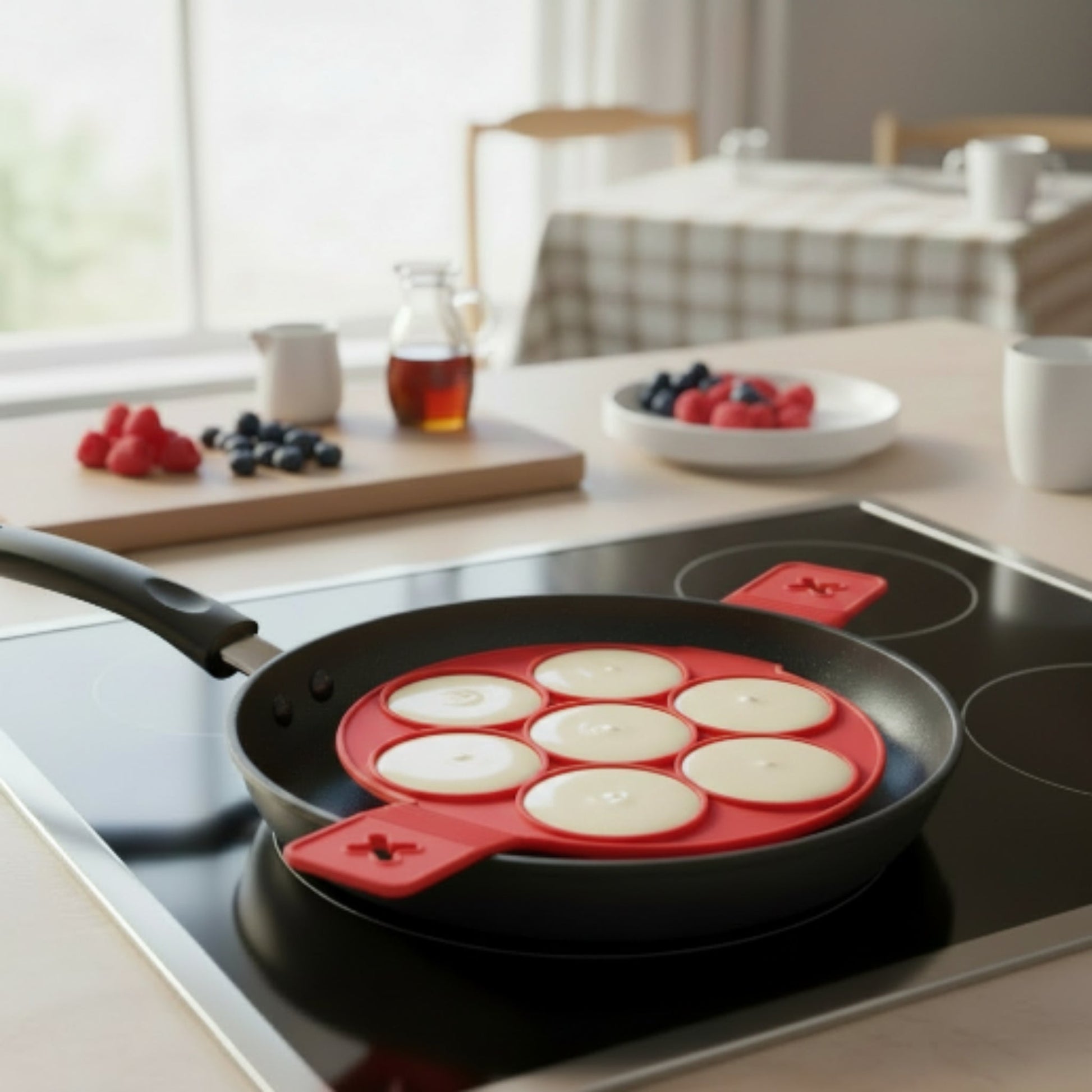 7-Cavity Pancake Maker Mould – Non-Stick Mini Pancake Mould for Easy Breakfast Cooking