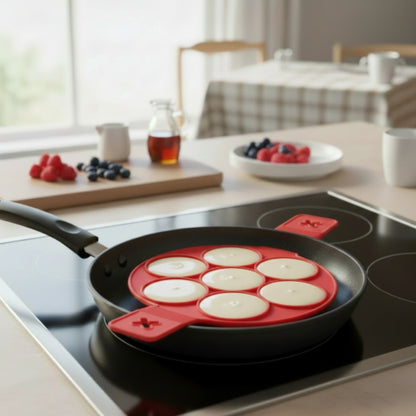 7-Cavity Pancake Maker Mould – Non-Stick Mini Pancake Mould for Easy Breakfast Cooking