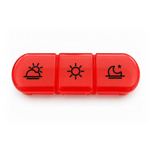7 Day Portable Pill Box – Weekly Medication Organizer with Storage Case – Compact Travel Design