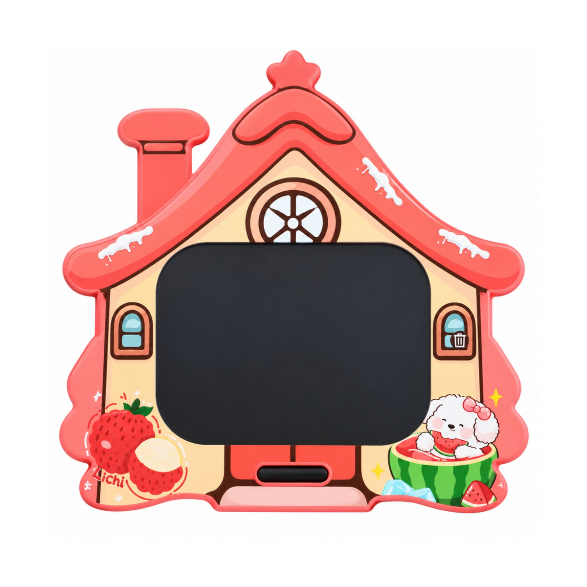 7 Inch LCD Writing Pad with Writing Pen House Design 27 × 29cm in Assorted Colours On White Background