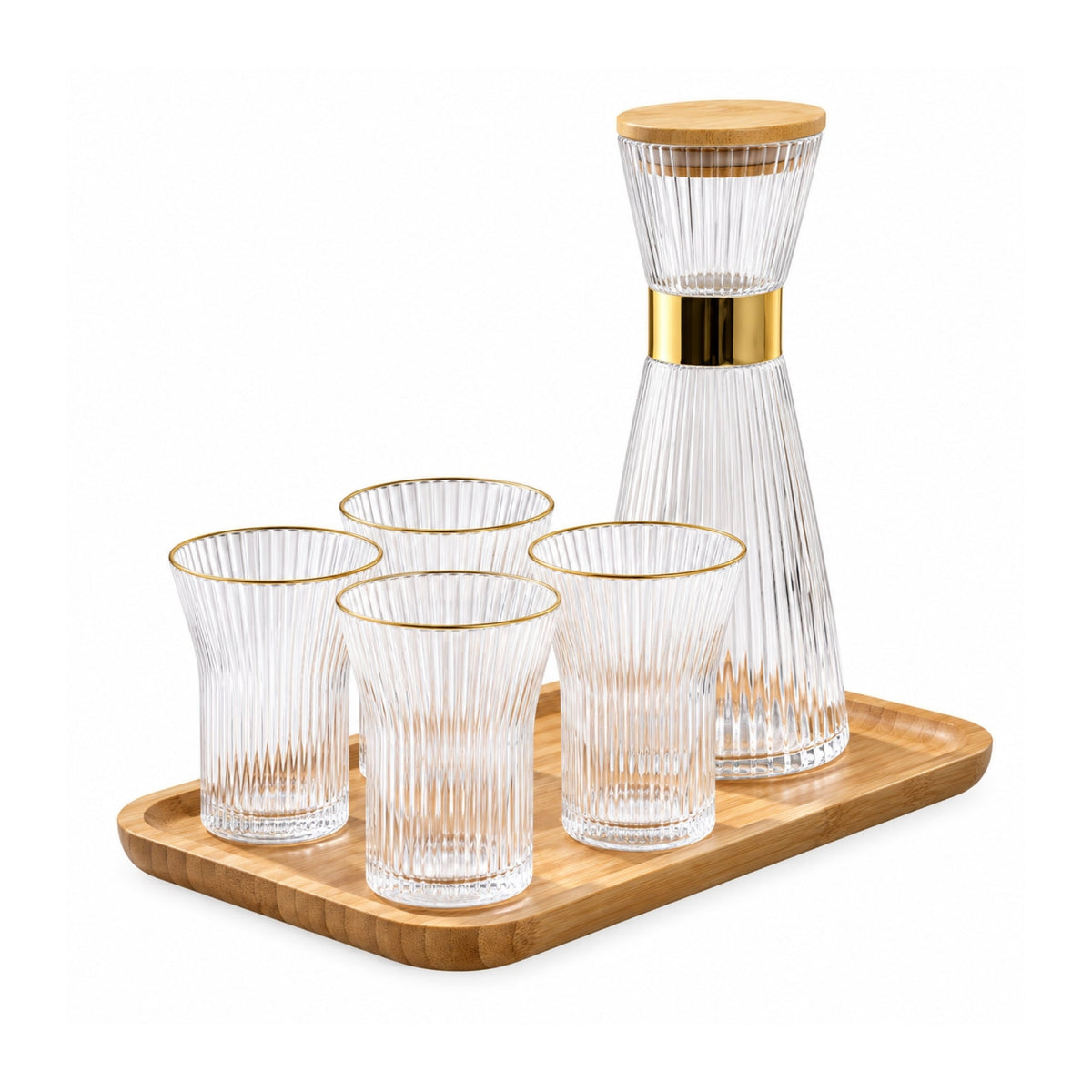 7 Piece Carafe with Glass Set – Drinking & Serving Set with Matching Glasses