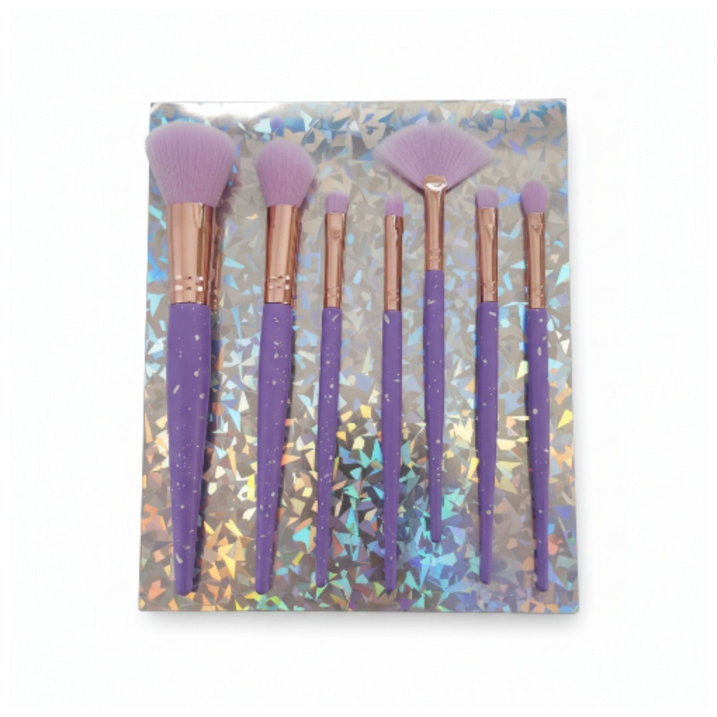 7-Piece Crystal Handle Makeup Brush Set – Foundation, Powder, Blush & Blending Cosmetic Brushes