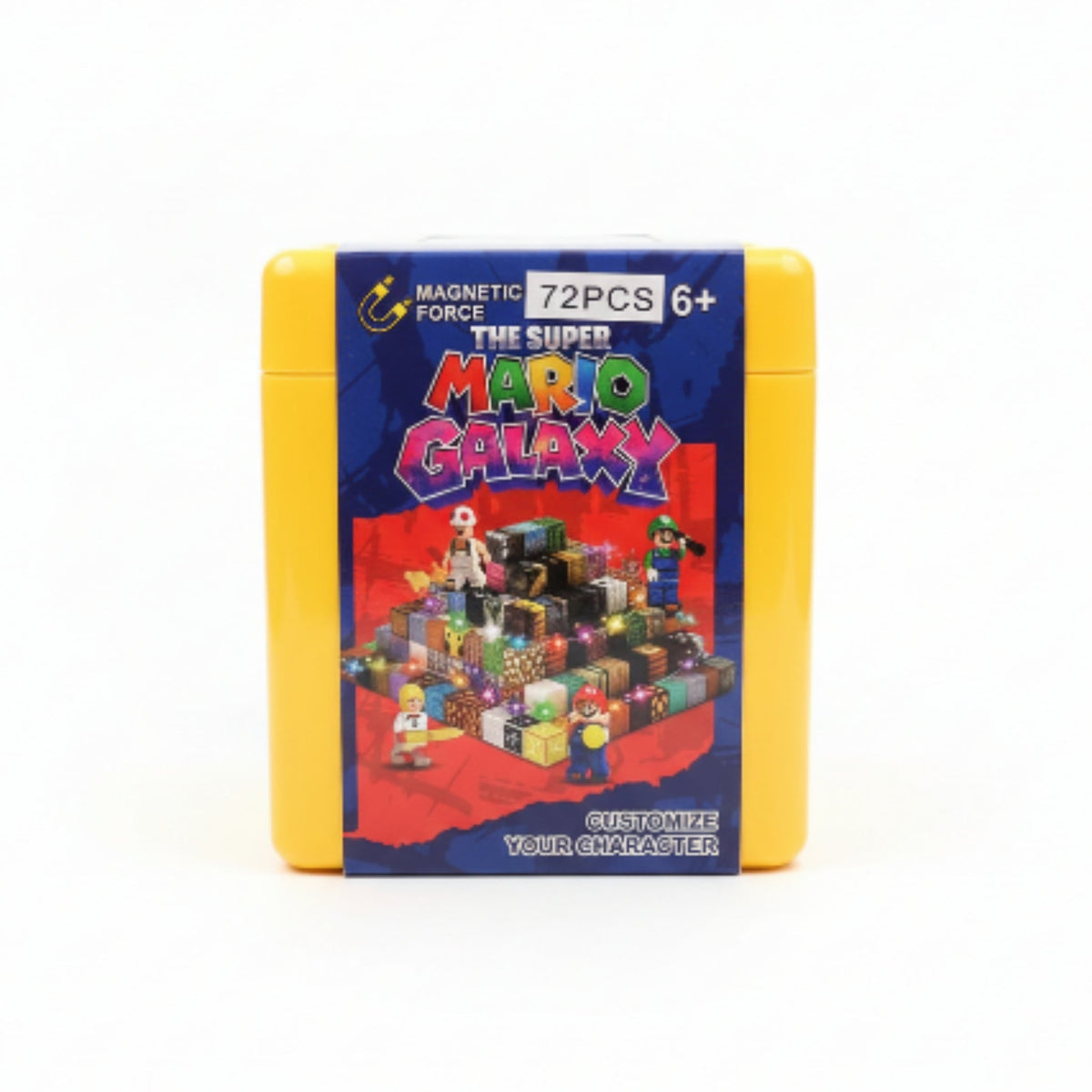 72 Piece Mario Galaxy Magnetic Force Building Block Set – Magnetic Construction Toy with Block Game-Inspired Characters