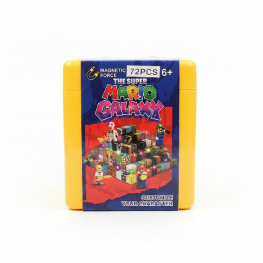 72 Piece Mario Galaxy Magnetic Force Building Block Set – Magnetic Construction Toy with Block Game-Inspired Characters