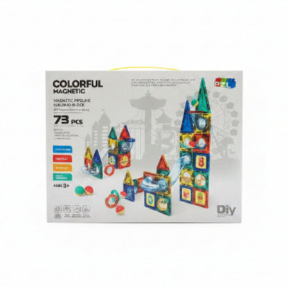 73-Piece Magnetic Building Blocks Set – STEM Educational Construction Toy for Kids Ages 3+