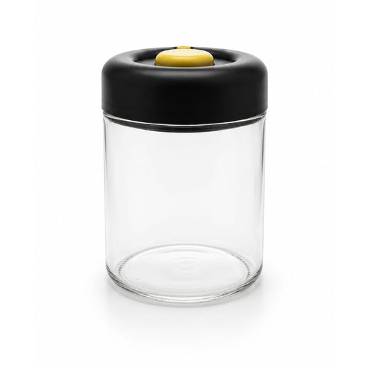 750ml Glass Vacuum Seal Storage Jar - Black