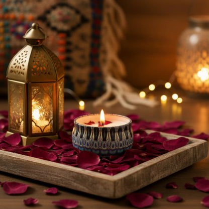 7cm Moroccan Candle in Tin – Decorative Scented Candle for Home Décor & Ambience