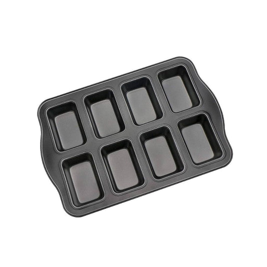 8 Slot Non-Stick Mini Loaf Pan - Carbon Steel Baking Tray