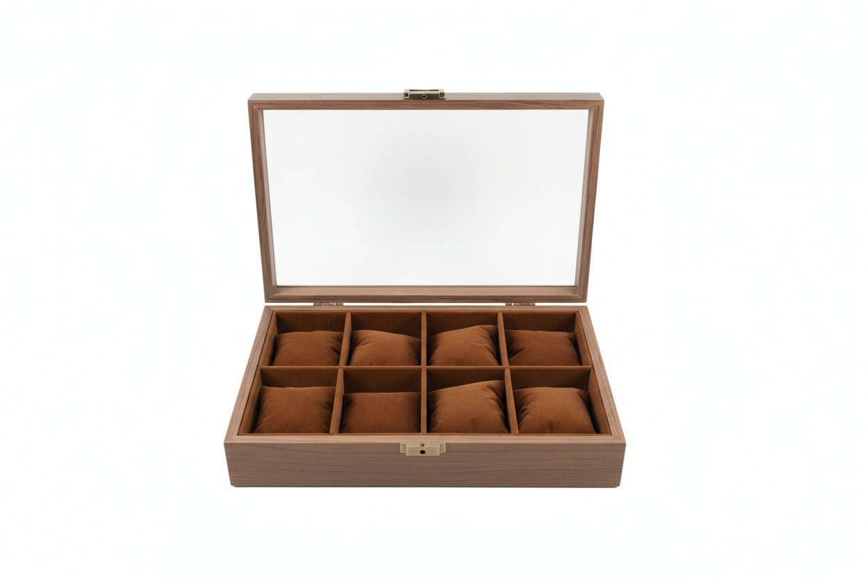8 Slot Wooden Watch Box