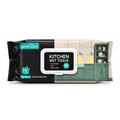 80-Piece Takmehome Kitchen Cleaning Wipes – Multi-Purpose Surface Wipes