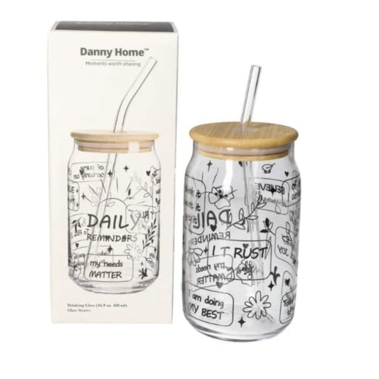 Danny Home Printed Bamboo Can with Lid