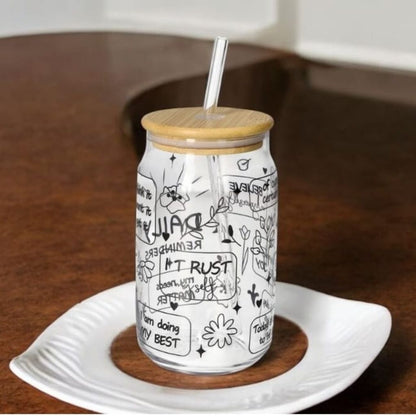 Danny Home Printed Bamboo Can with Lid