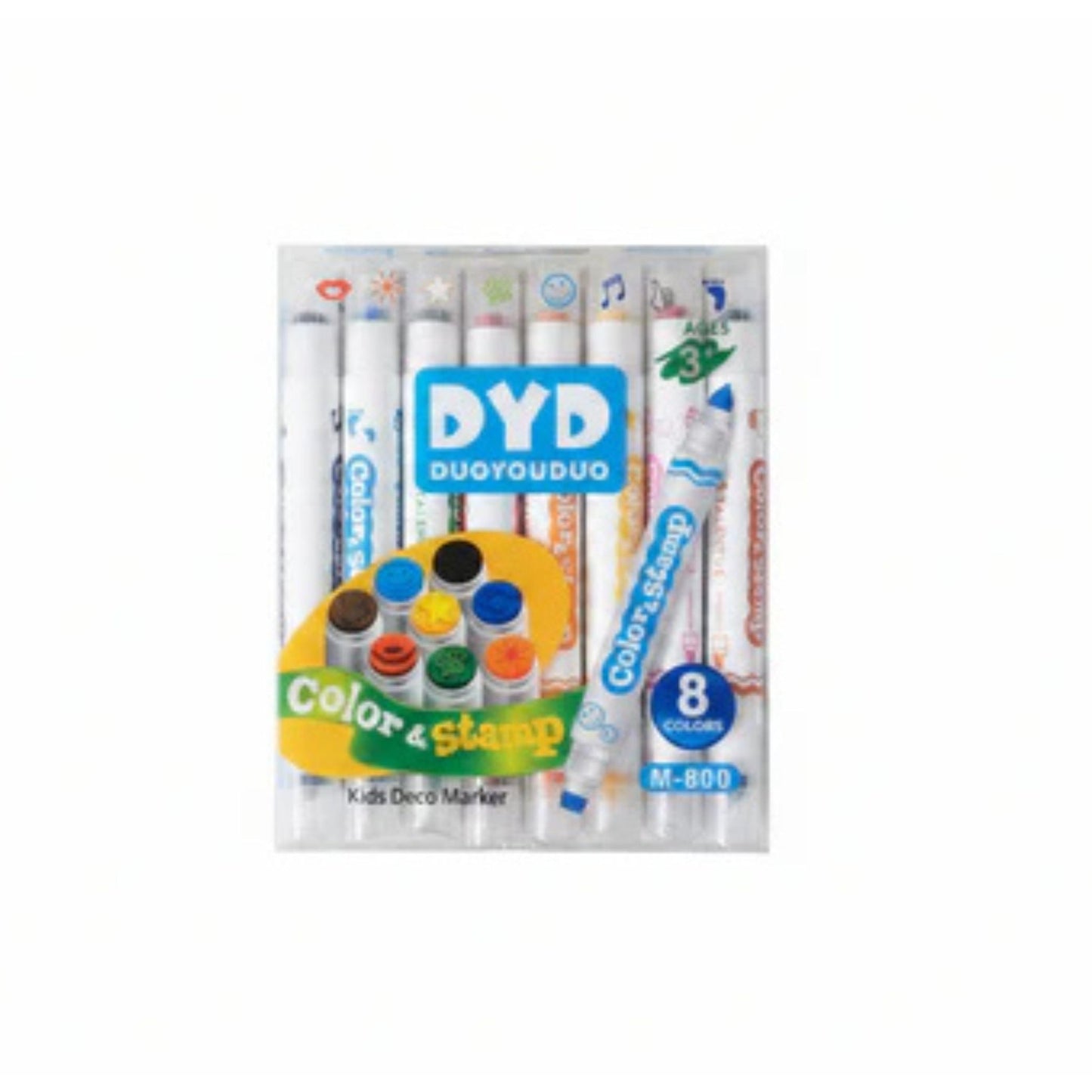 8pc Colour And Stamp Marker