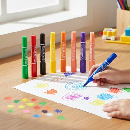 8pc Double Sided Markers
