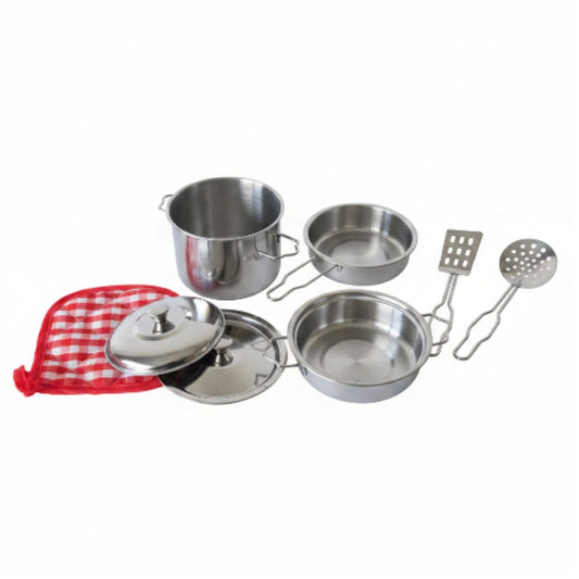 8pc Metal Kitchen Play Set