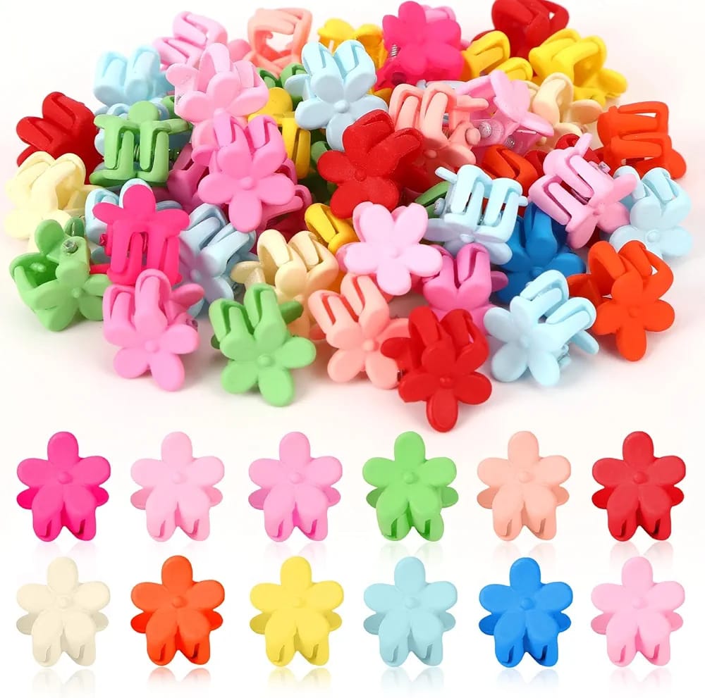 8pc Mini Flower Claw Clips