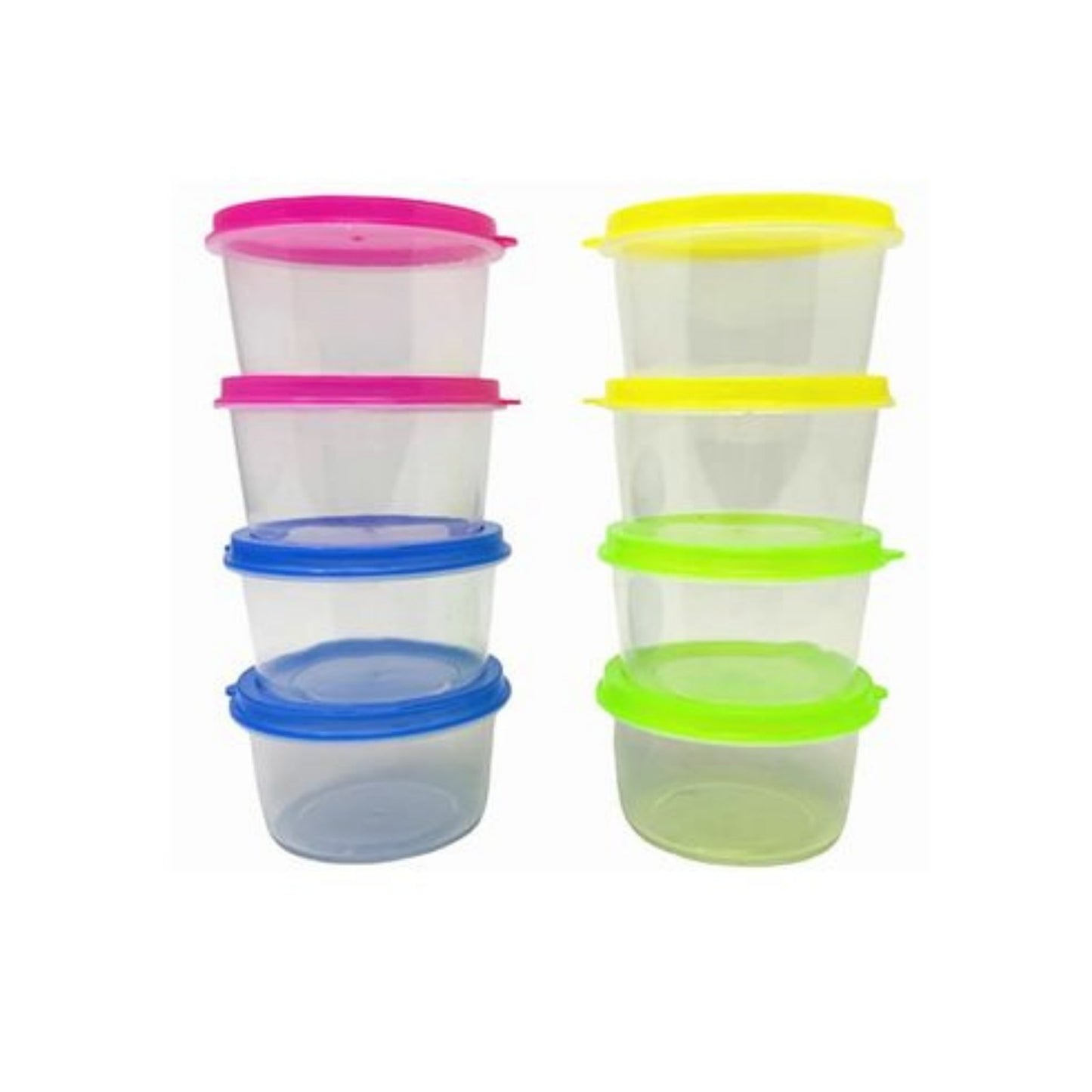 8pc Mini Plastic Storage Containers with Lids – Food Saver Set for Kitchen Organization