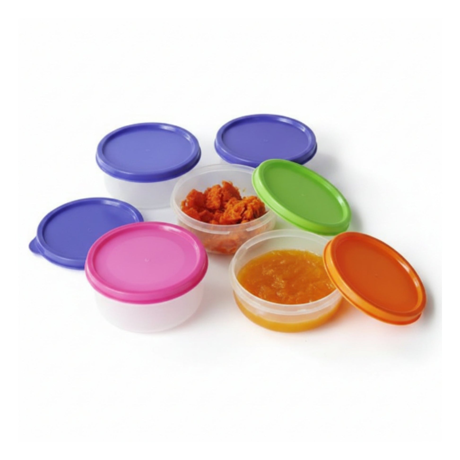 8pc Mini Plastic Storage Containers with Lids – Food Saver Set for Kitchen Organization