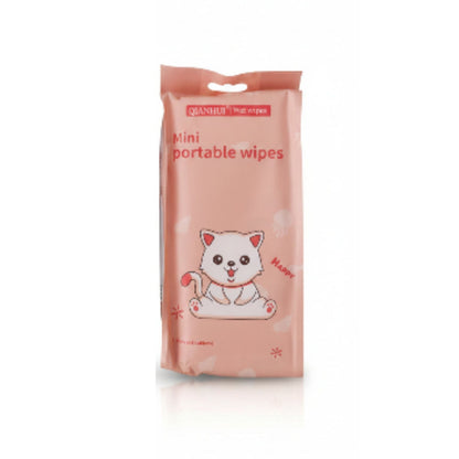 8pc Mini Wipes On White Background