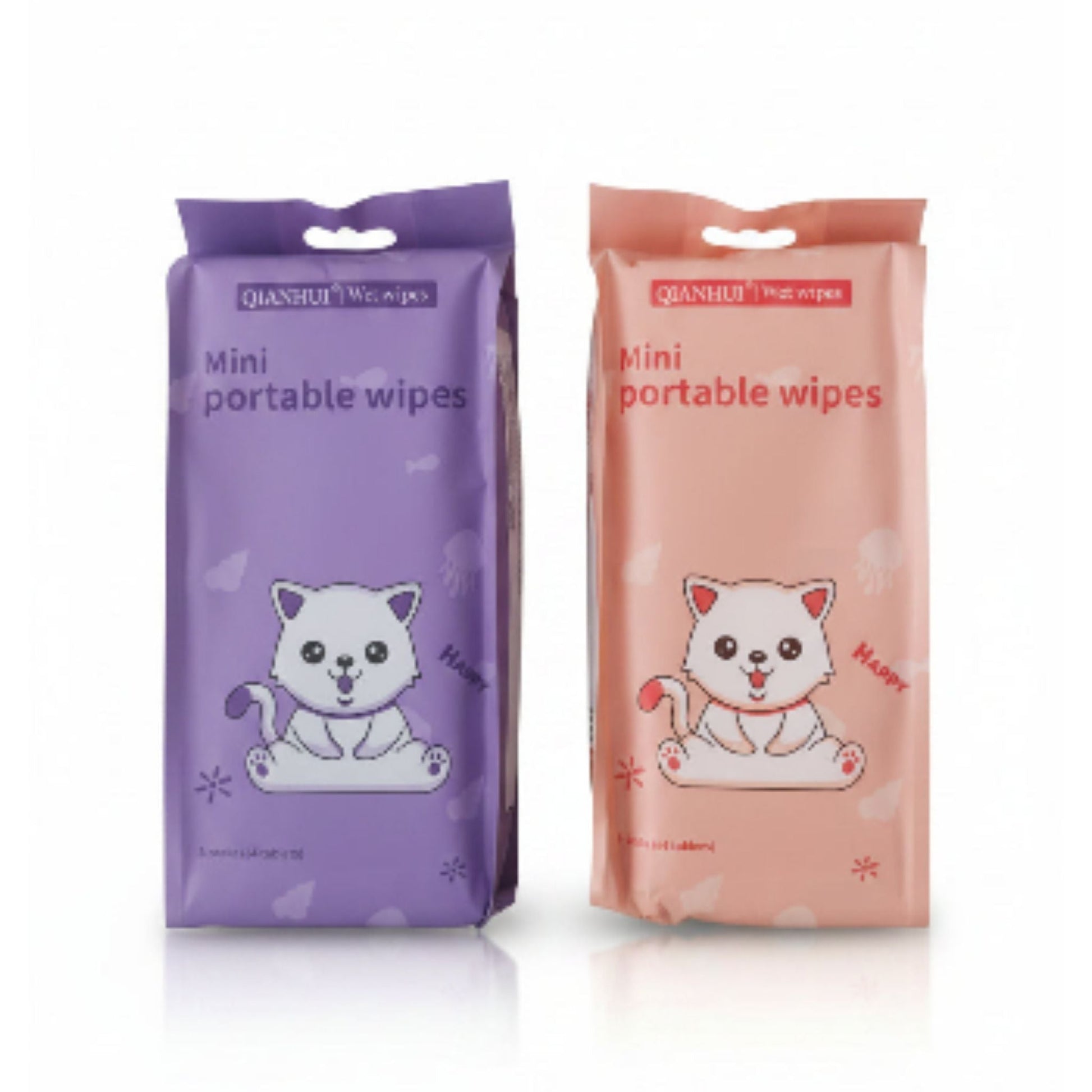 8pc Mini Wipes On White Background