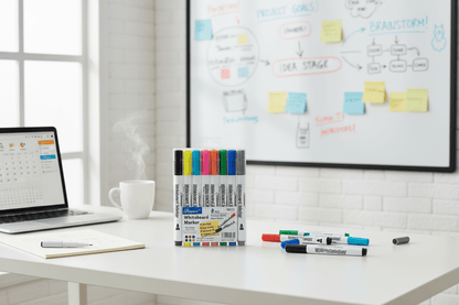 8pc Thin White Board Marker