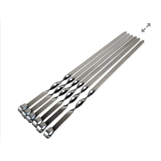 6pc Stainless Steel Skewers - 49.5cm