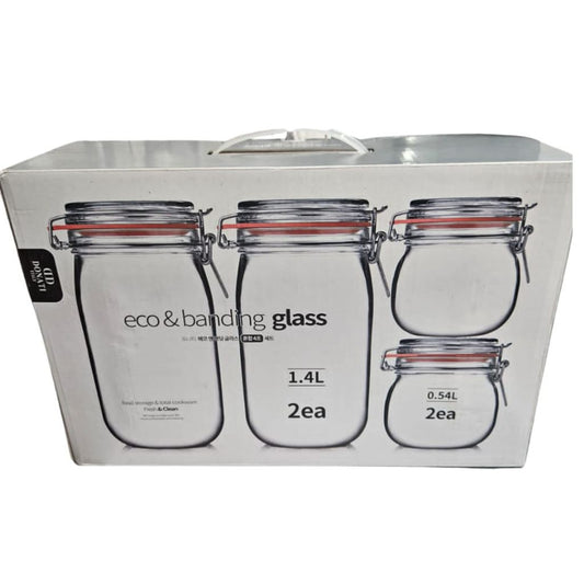 4pc Glass Mason Jars