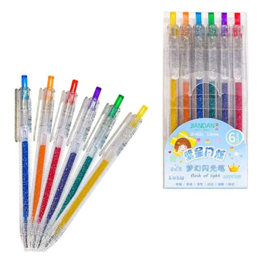 6pc Glitter Pens