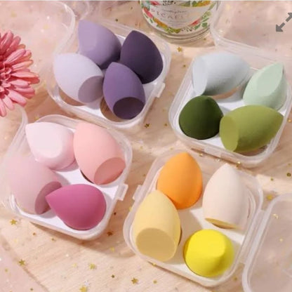 4pc Make Up Sponges With Container