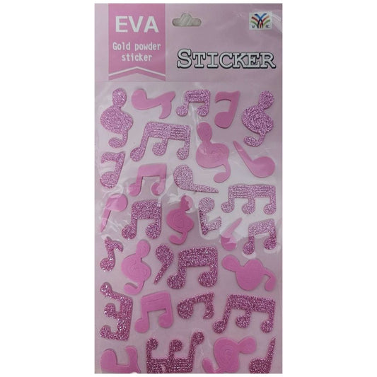 Foam Glitter Stickers - Music Note