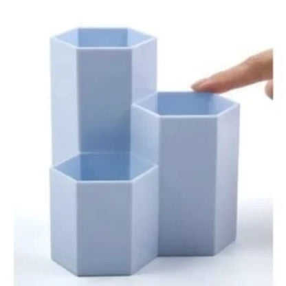 Hexagon 3 Compartment Pen Box