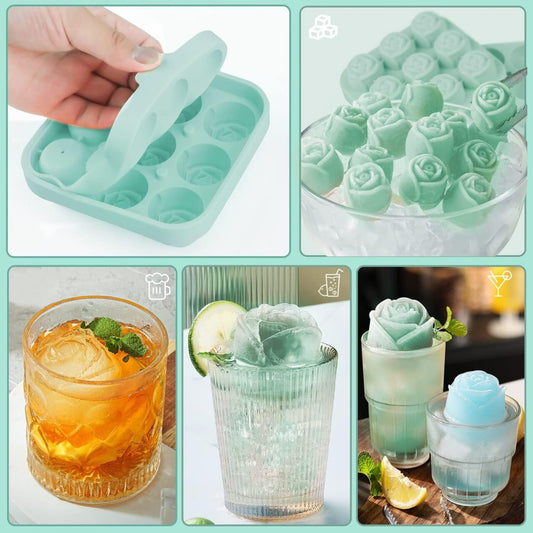 12 Slot Rose Ice Tray
